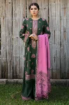 ZARA SHAHJAHAN 3PC KHADDAR EMBROIDERD SHIRT WITH WOOL PRINTED SHAWL AND TROUSER GC-1144
