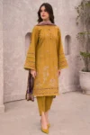JAZMIN 3PC-LAWN EMBROIDERED SHIRT WITH MANNAR PRINT DUPATTA AND TROUSER GC-3509