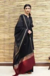 DYOT 3PC DHANAK SHIRT WITH SLUB WOOL PRINT SHAWL GC-3178