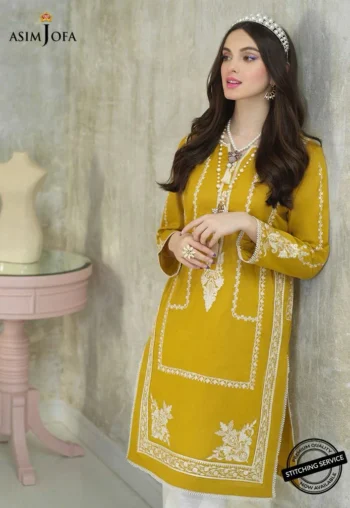 ASIM JOFA  3PC LAWN EMBROIDERED WITH MONARK PRINT DUPATTA GC-3522