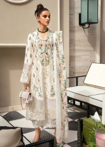 CRIMSON  3PC LAWN EMBROIDERED WITH CHIFFON EMBROIDERED DUPATTA GC-3586