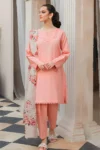 ZIVA 3PC DHANAK EMBROIDERED SHIRT WITH COUTURE WOOL PTRINTED SHAWL & TROUSER GC-3409