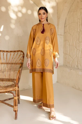 BATIK 2PC DHANAK EMBROIDRED SHIRT WITH AND EMBROIDRED TROUSER GC-3334