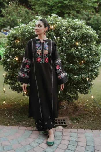 URGE 2PC DHANAK EMBROIDERED SHIRT WITH DHANAK EMB TROUSER GC-3327