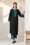 FEROZAE 2PC DHANAK EMBROIDERED SHIRT WITH DHANAK EMB TROUSER GC-3387 B