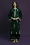 URGE 2PC DHANAK EMBROIDERED SHIRT WITH DHANAK EMBROIDERED TROUSER GC-3369