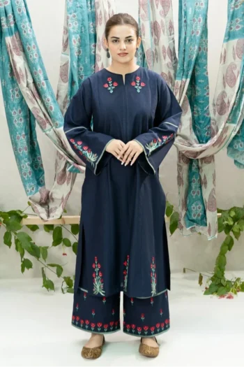 URGE 2PC DHANAK EMBROIDERED SHIRT WITH DHANAK EMBROIDDERED TROUSER GC-3397