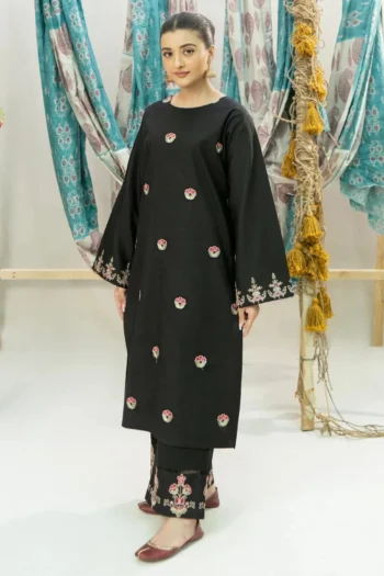 URGE 2PC DHANAK EMBROIDERED SHIRT WITH DHANAK EMBROIDERED TROUSER GC-3401